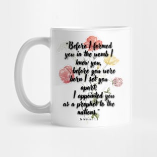 Jeremiah 1:5 Bible Verse. Mug